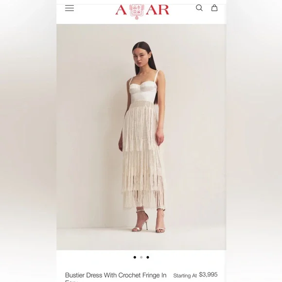 Bustier Dress with Crochet Fringe - Picture 1 of 12